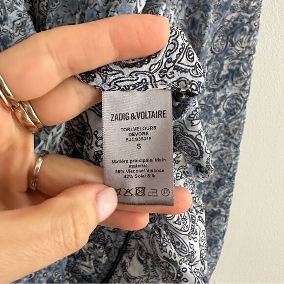 Zadig & Voltaire Tori Velous De Blouse - Picture 8 of 10